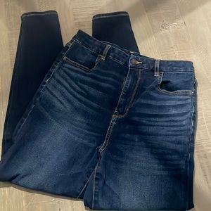 American Eagle highest rise Jeggings size 12 dark blue